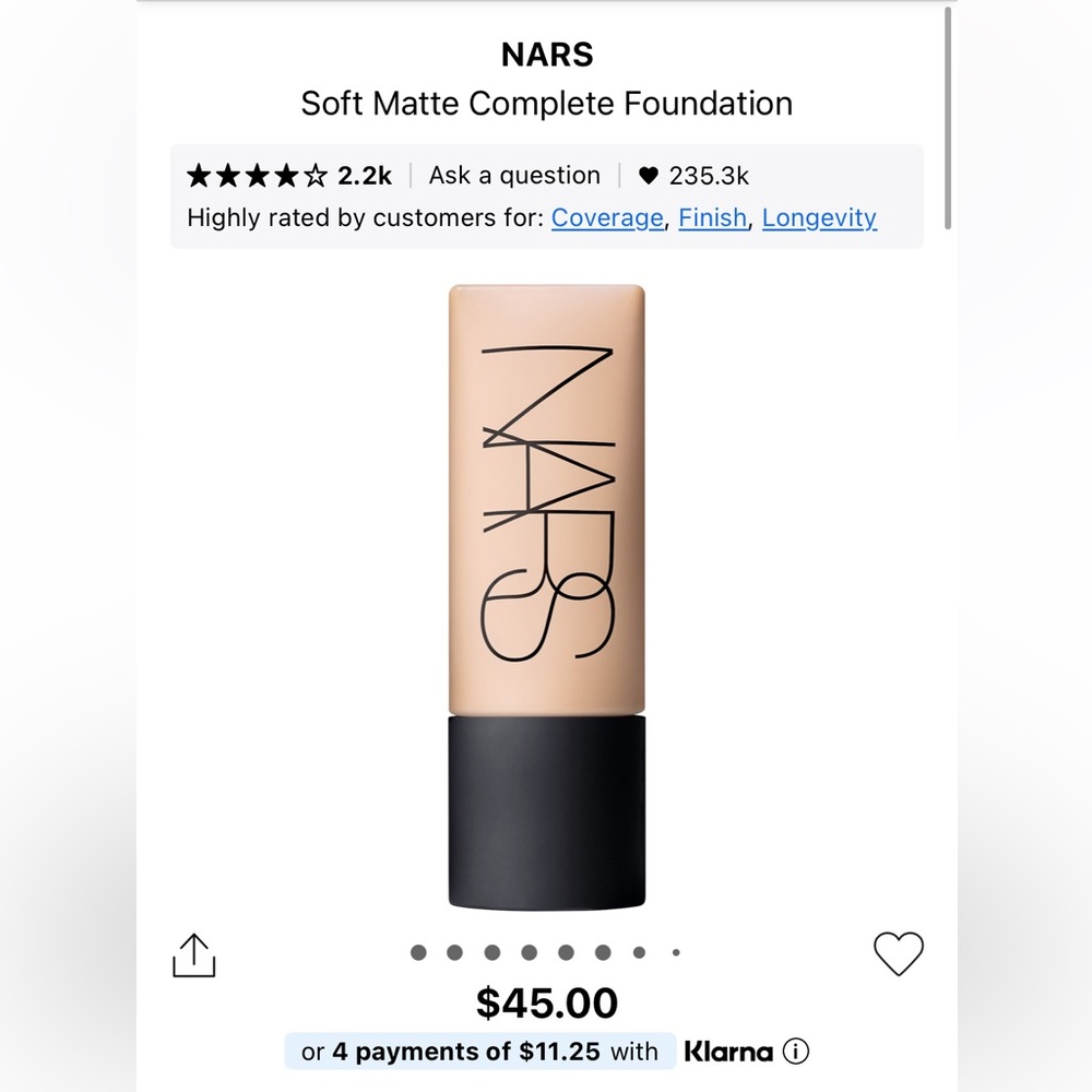 NARS Soft Matte Foundation